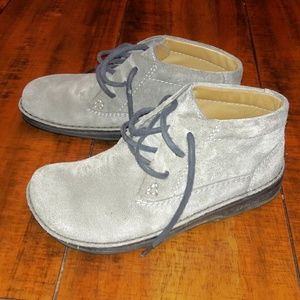 Birkenstock Light Grey Suede Lace Up Shoes Sz 6